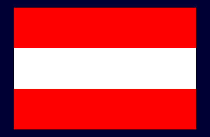 Austrian flag with border