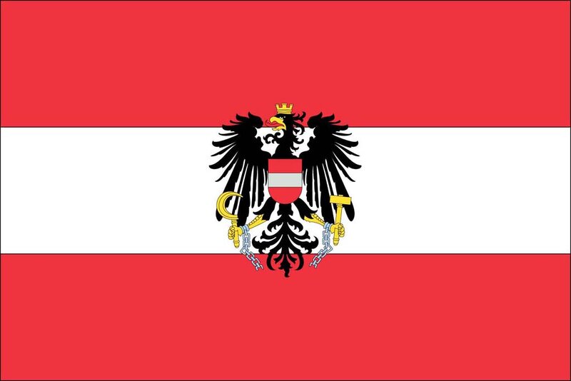Austrian flag with coat of arms