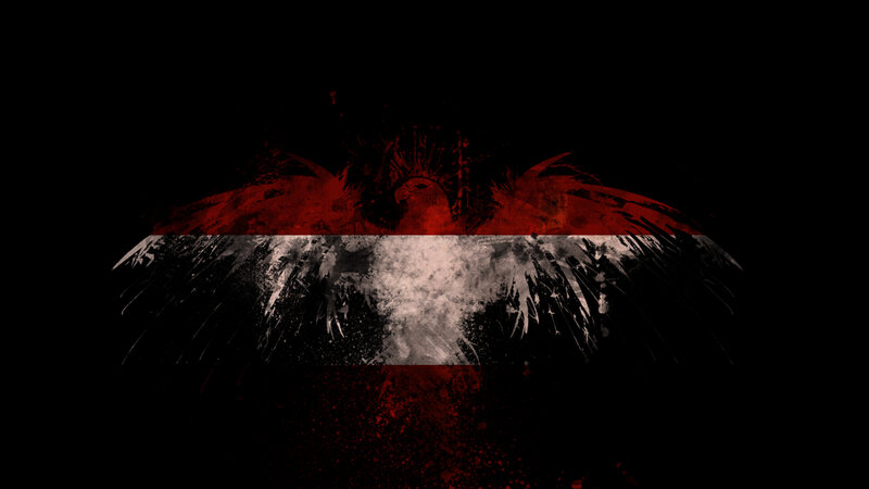 Austrian flag with eagle design