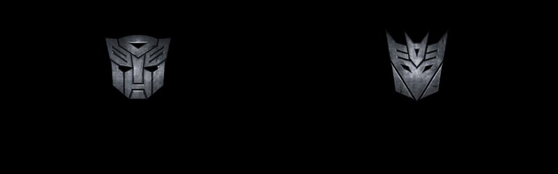 Autobot and Decepticon Logos — Black