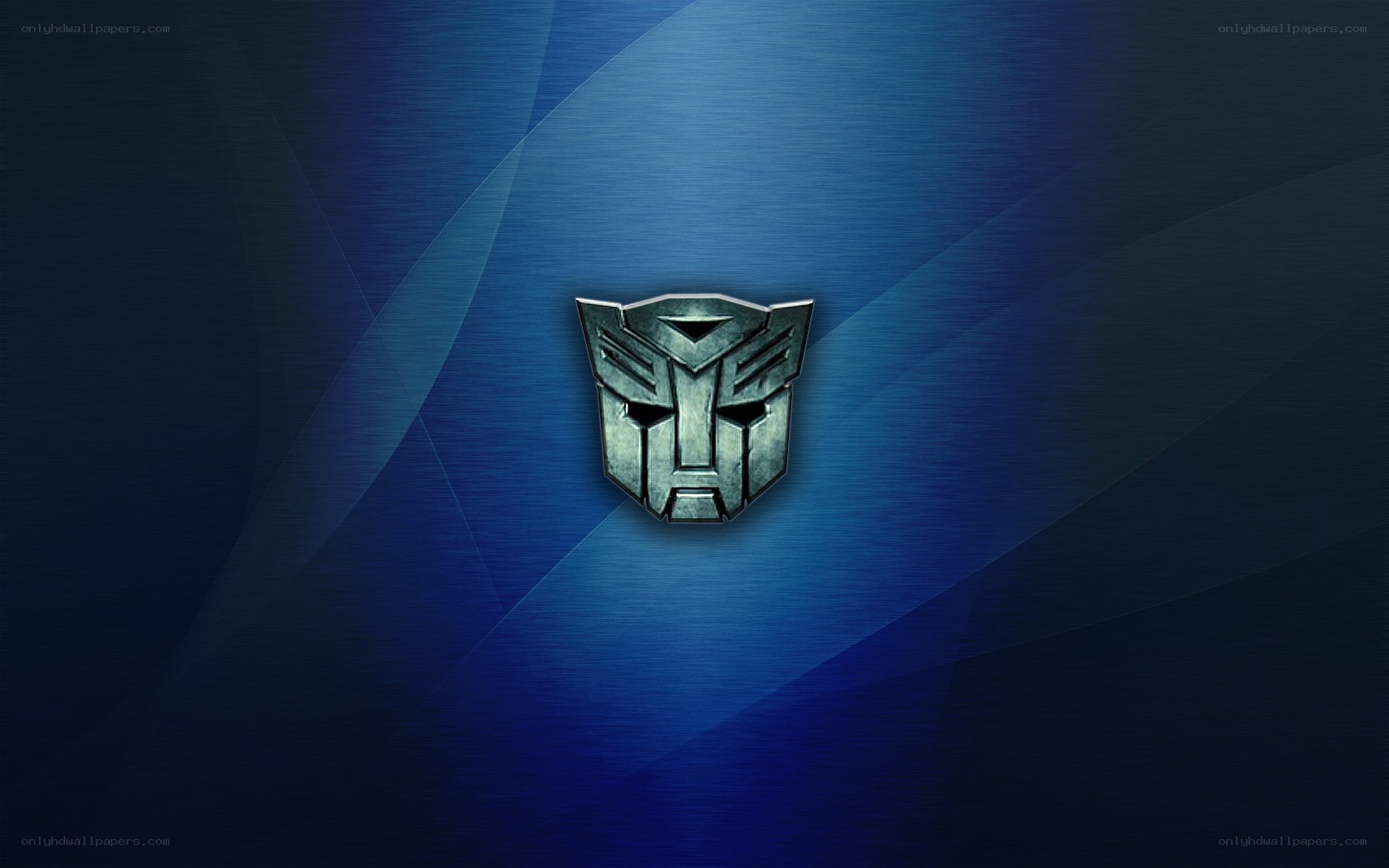 Autobot logo on blue background
