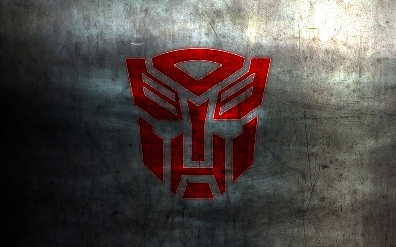 Autobot symbol on metal