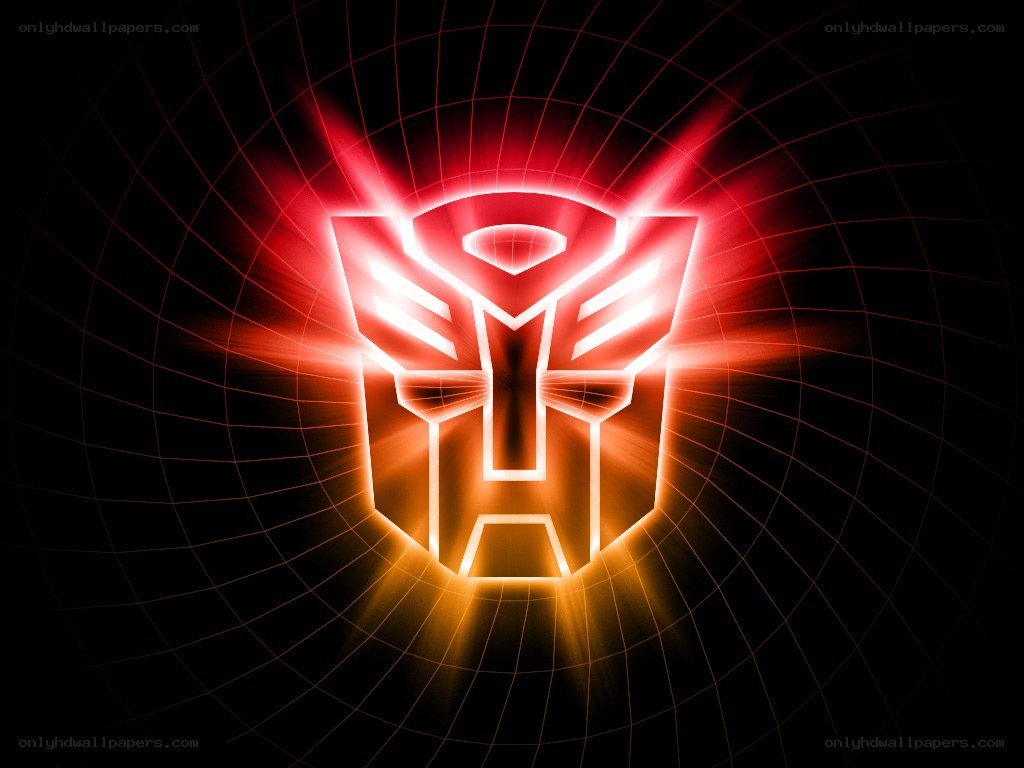 Autobots logo glowing red