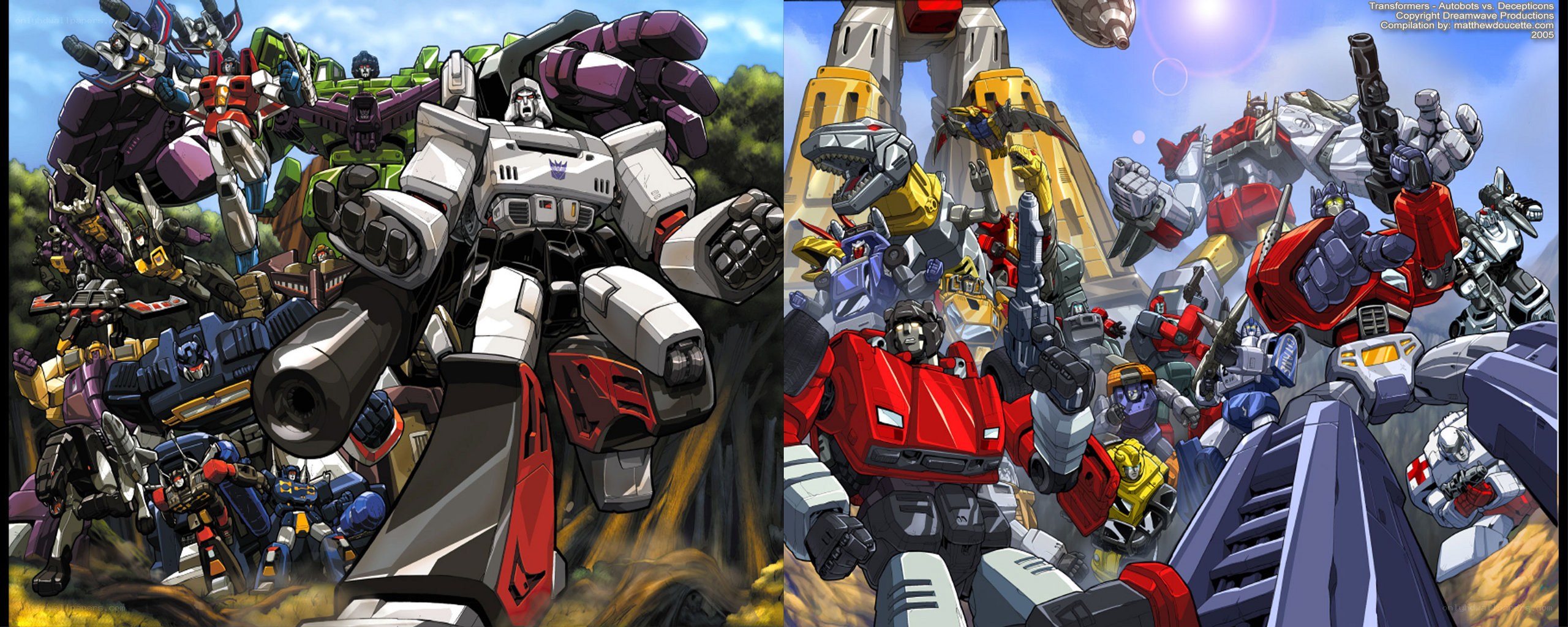Autobots vs Decepticons battle