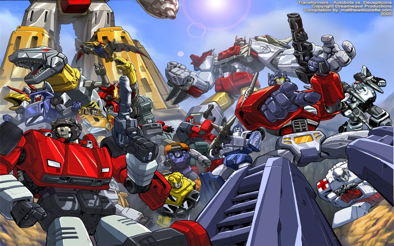 Autobots vs Decepticons battle