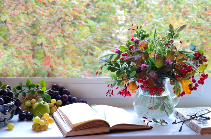 Autumn Bouquet on Windowsill