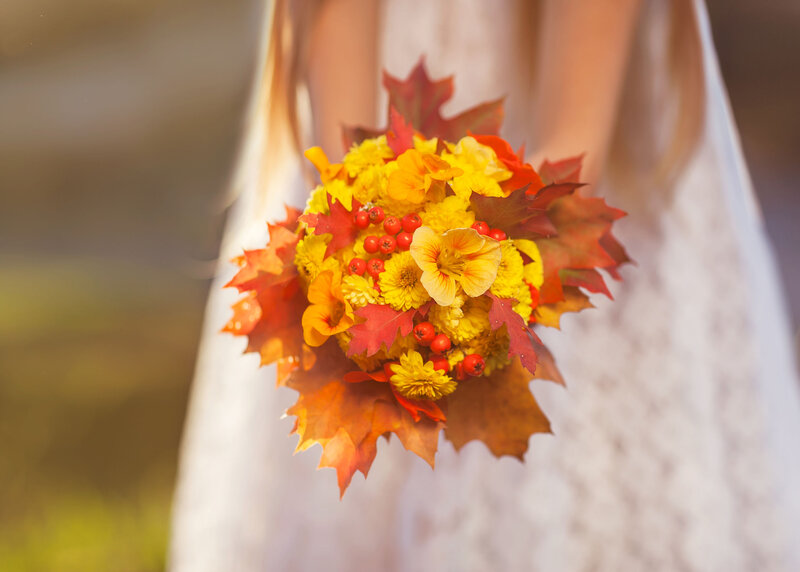 Autumn Bouquet with Leaves