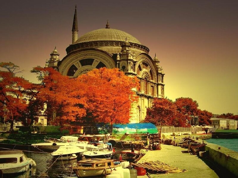 Autumn by the mosque