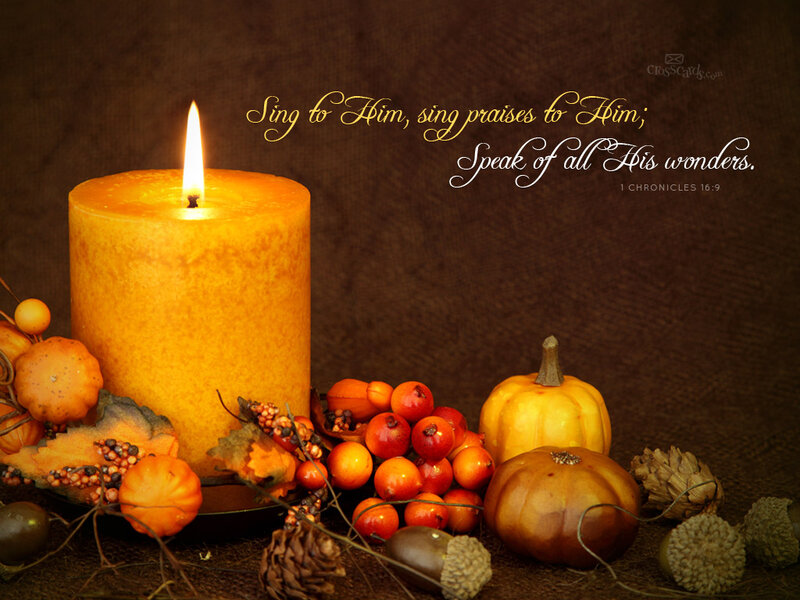 Autumn Candle Arrangement — Brown