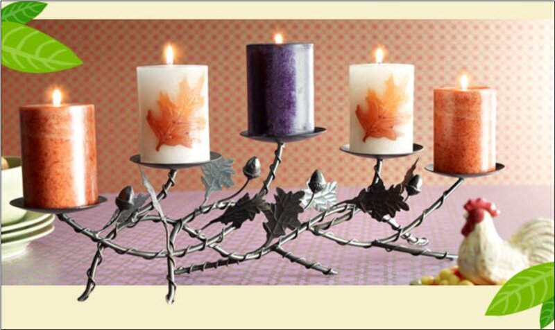 autumn candle centerpiece