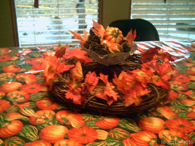 Autumn Centerpiece on Table