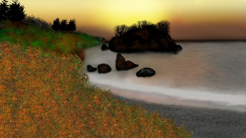 Autumn Coastal Landscape