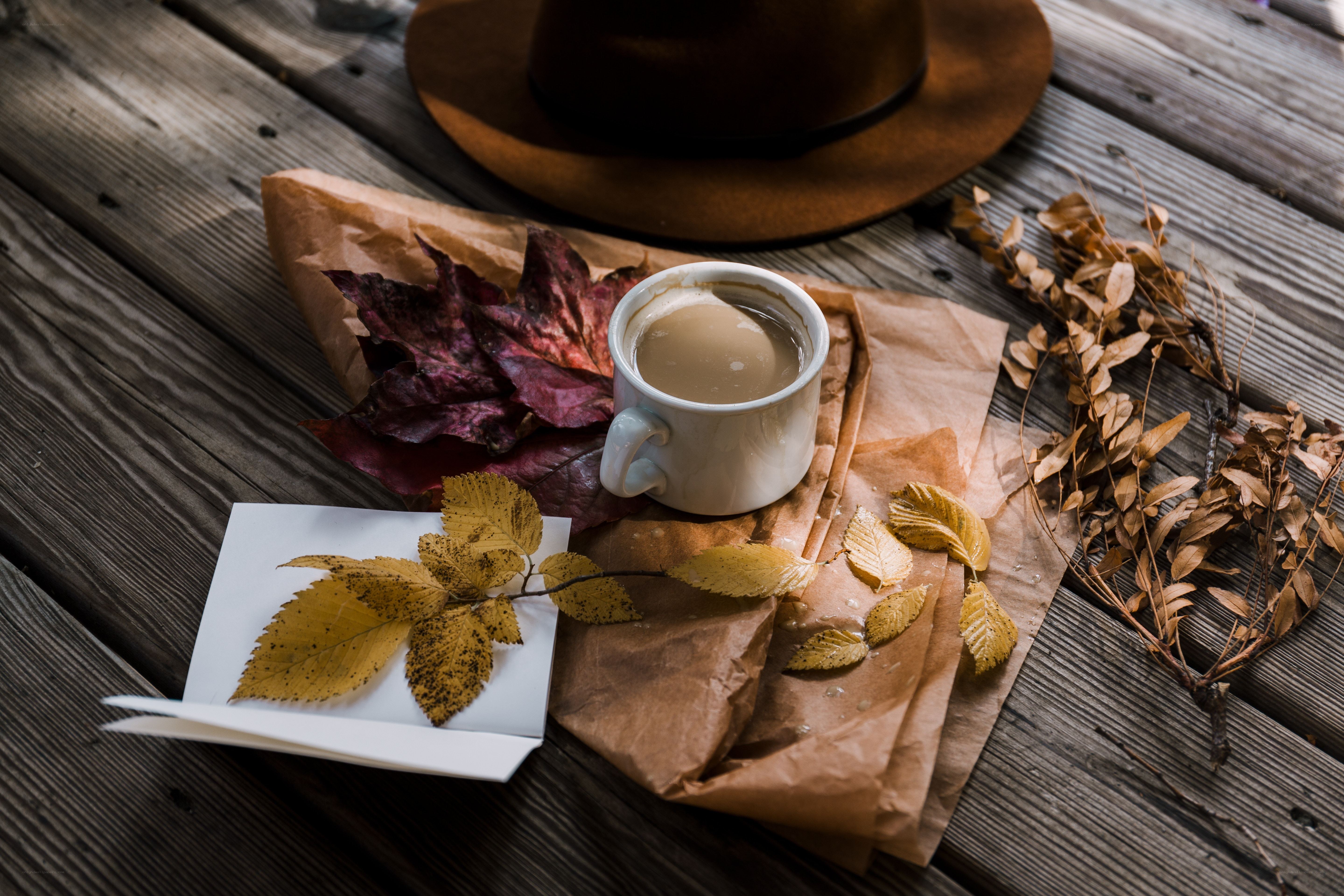 Autumn coffee still life