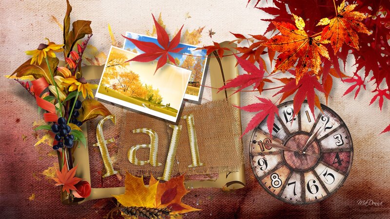 Autumn Collage with Leaves