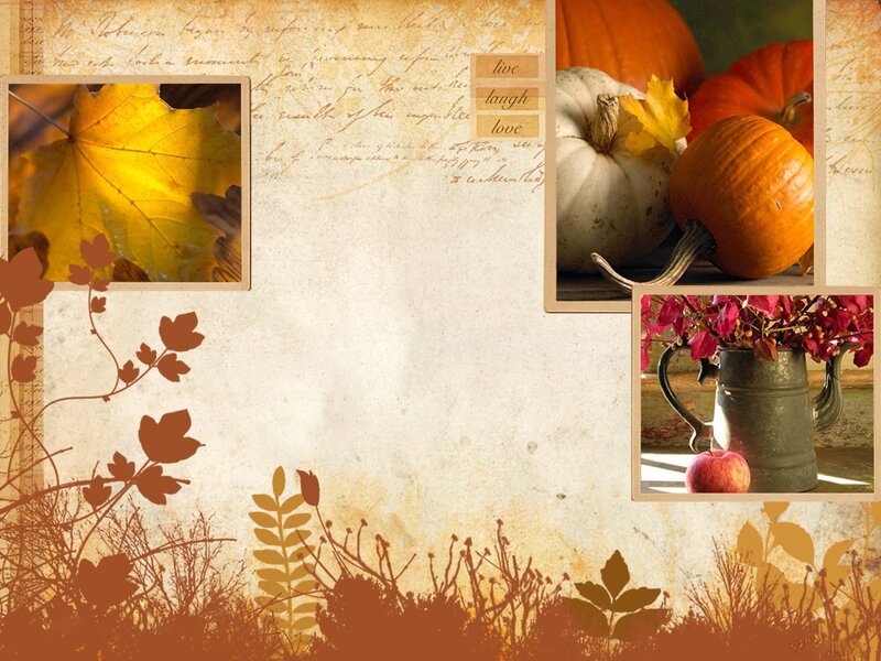 autumn collage with pumpkins