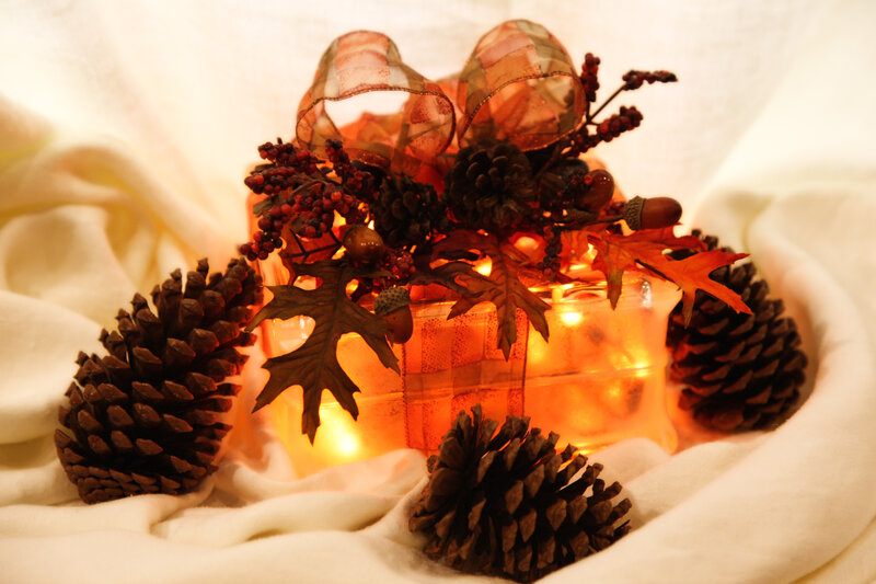 Autumn Decoration with Lights