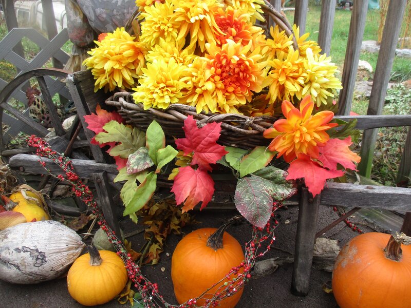 Autumn Decoration with Pumpkins