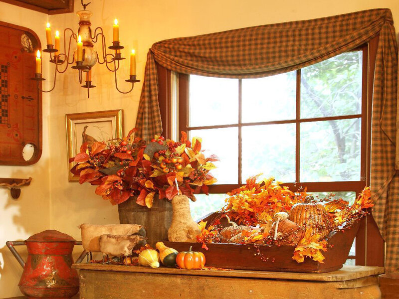 Autumn Decorations on Table