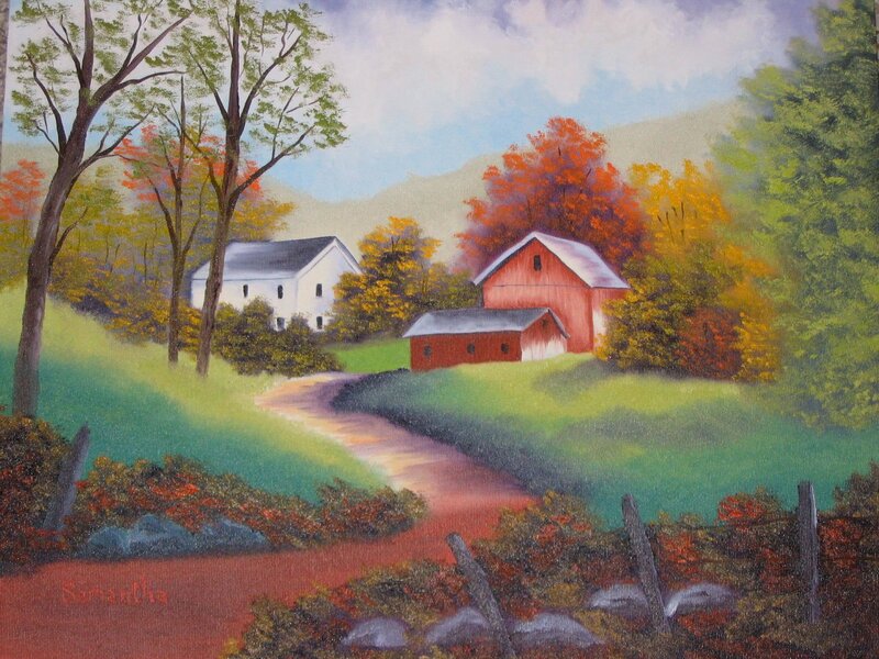Autumn farm landscape