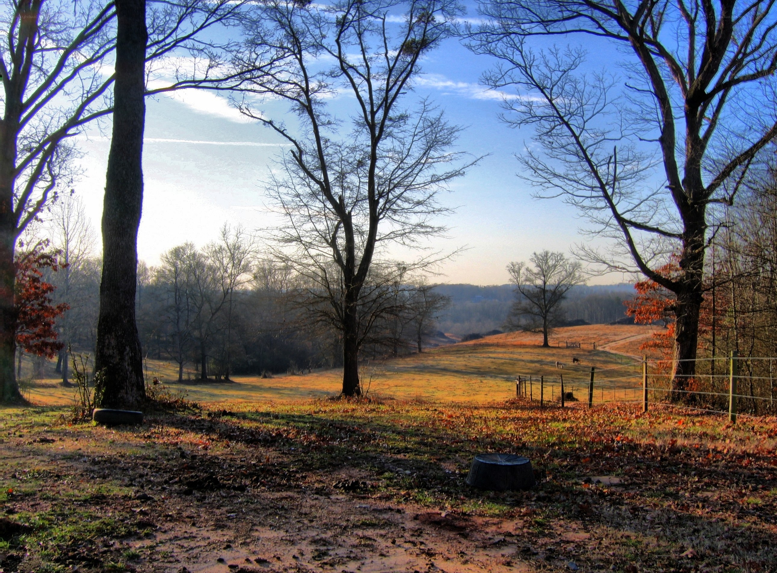 Autumn farm landscape