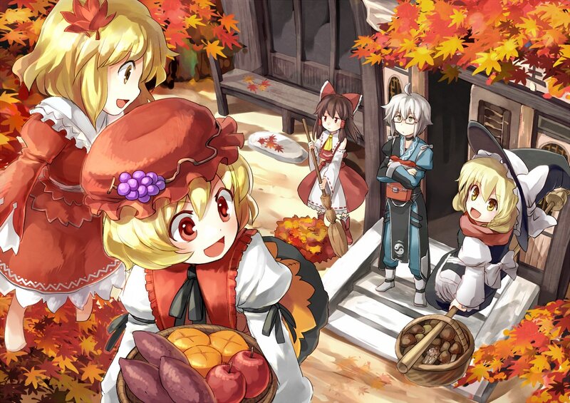 Autumn festival with anime characters