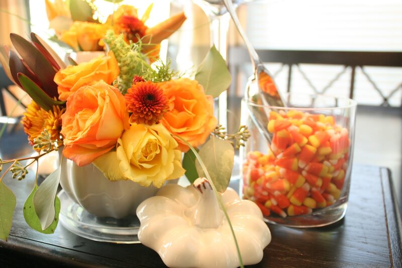 Autumn Floral Arrangement — Orange, Festive, Photograph