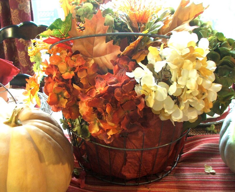 Autumn Floral Arrangement — Orange, Festive