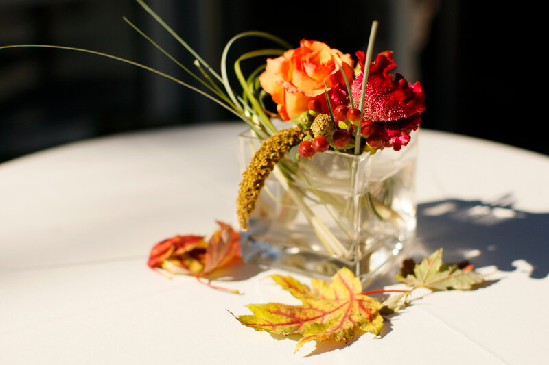 Autumn Floral Arrangement — Orange, Serene, Photograph