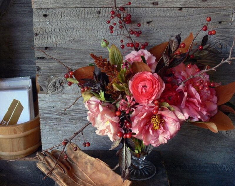 Autumn Floral Arrangement — Pink
