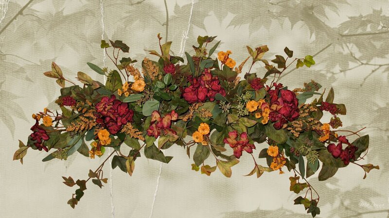 Autumn Floral Arrangement — Red