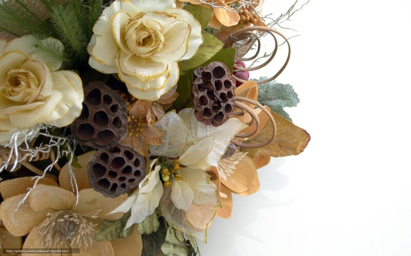 Autumn Floral Arrangement — White