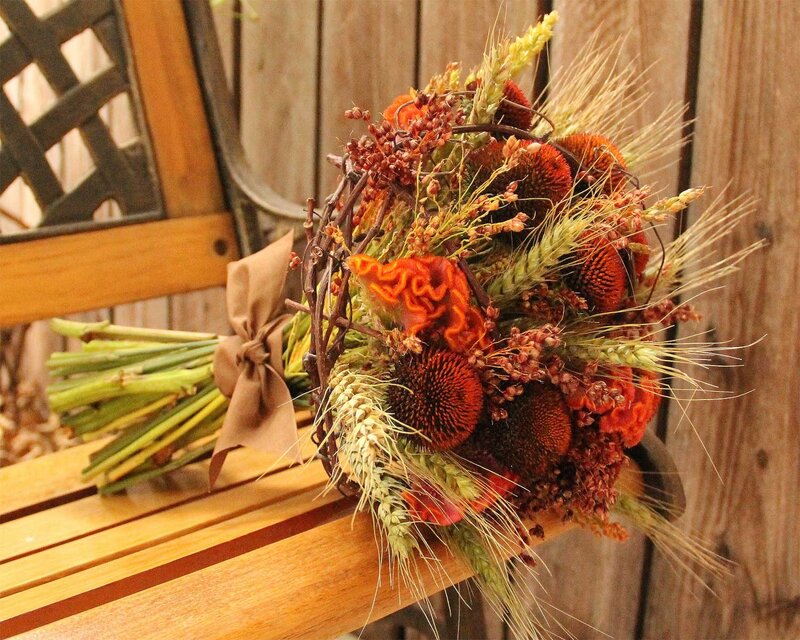 Autumn Floral Bouquet — Orange