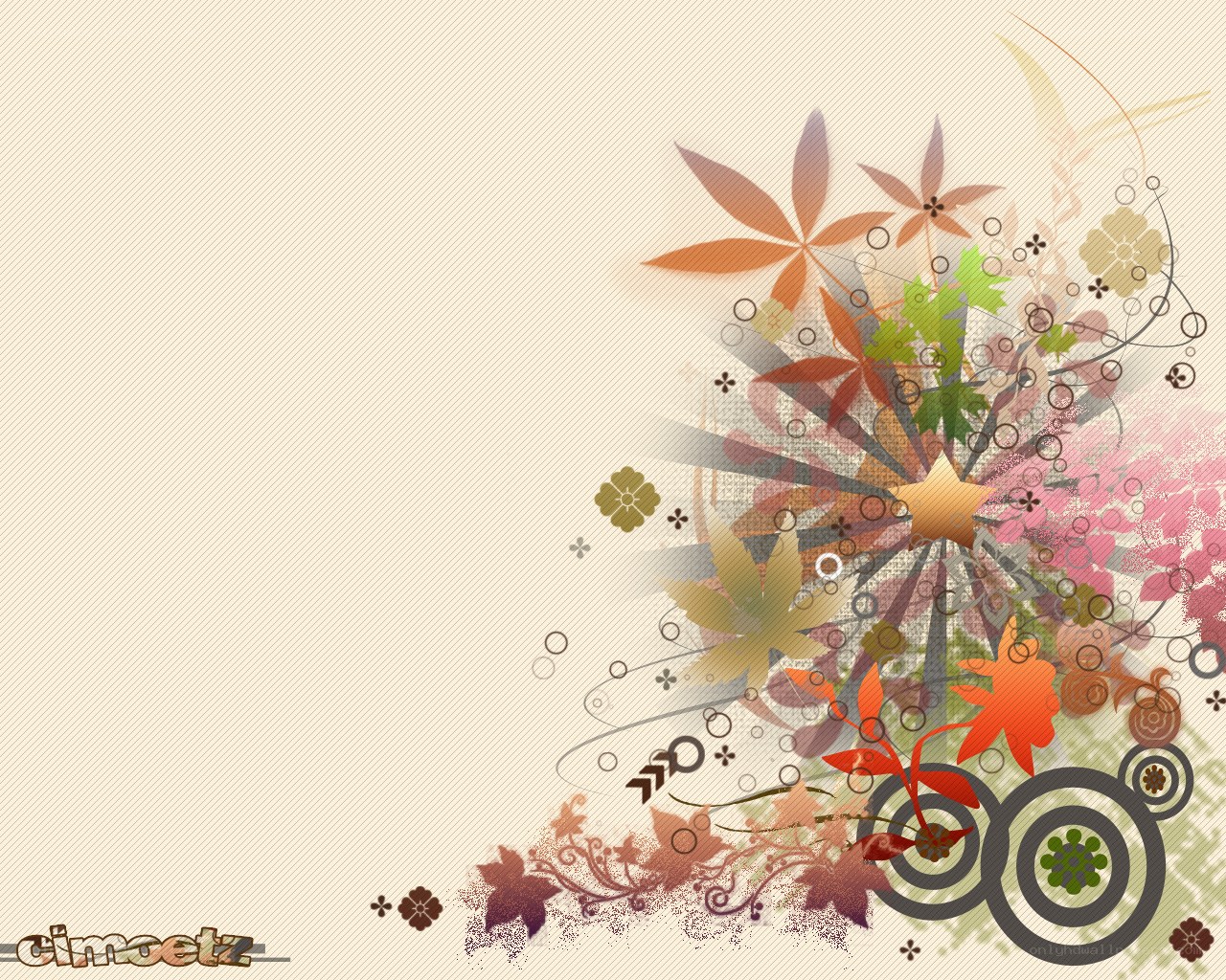 autumn floral design background