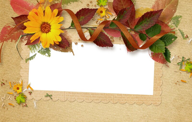 autumn floral frame