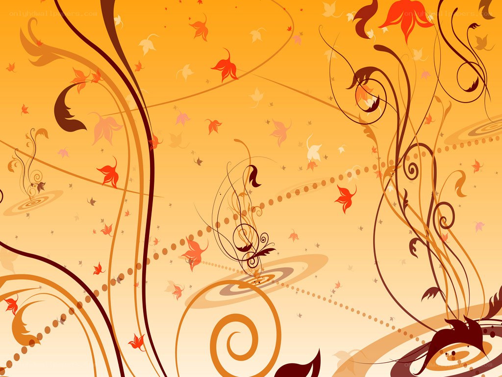 autumn floral swirl pattern