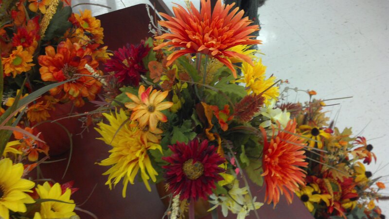 Autumn Flower Arrangement — Orange, Festive