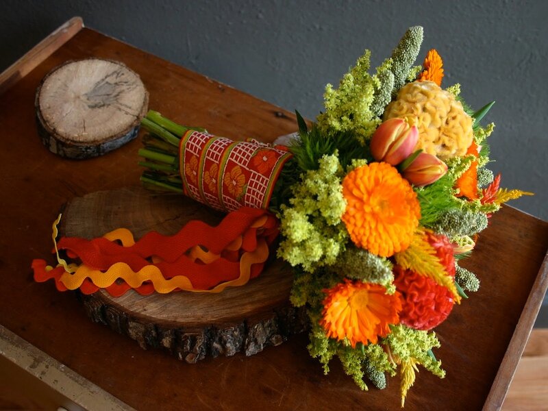 Autumn Flower Bouquet — Orange