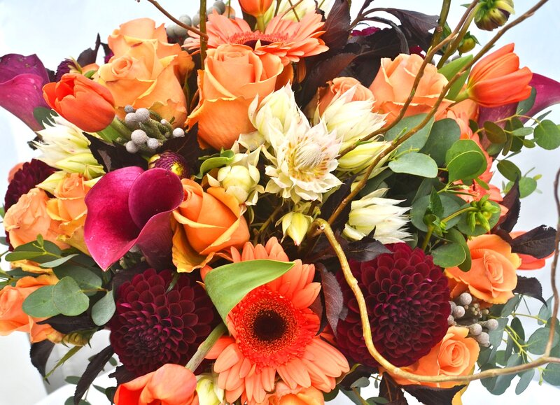 Autumn Flower Bouquet — Orange, Vibrant