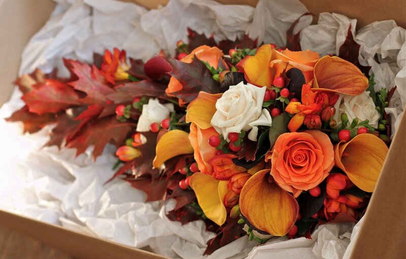 Autumn Flower Bouquet — Orange, Warm, Photograph