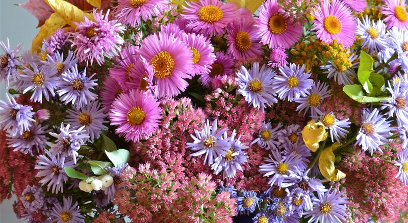 Autumn Flower Bouquet — Purple