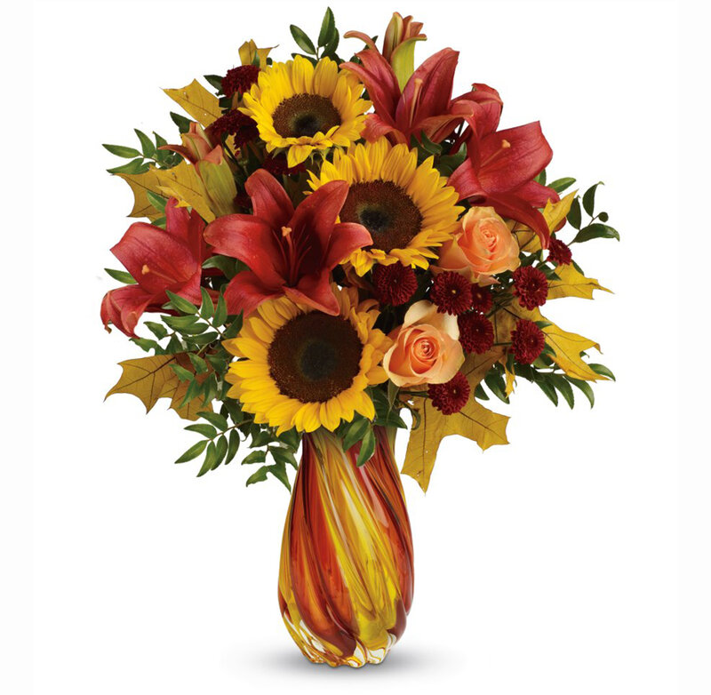 Autumn Flower Bouquet — Yellow, Festive