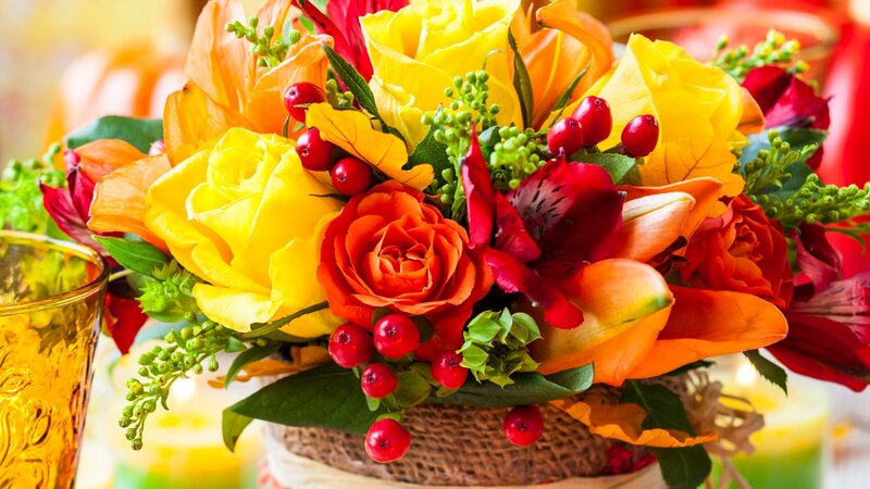 Autumn Flower Bouquet — Yellow, Vibrant