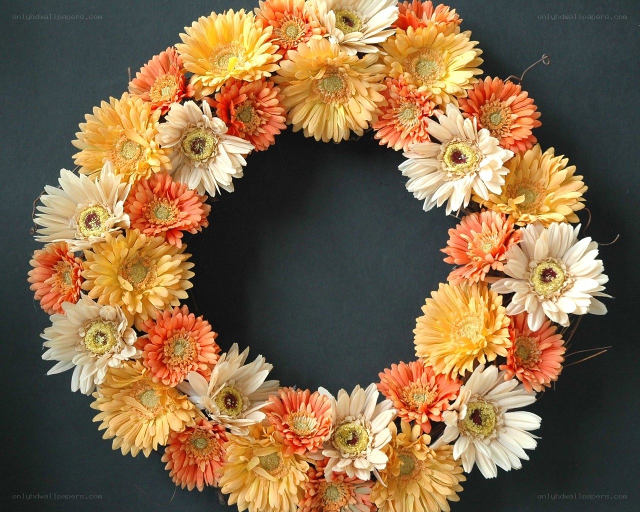 autumn flower wreath