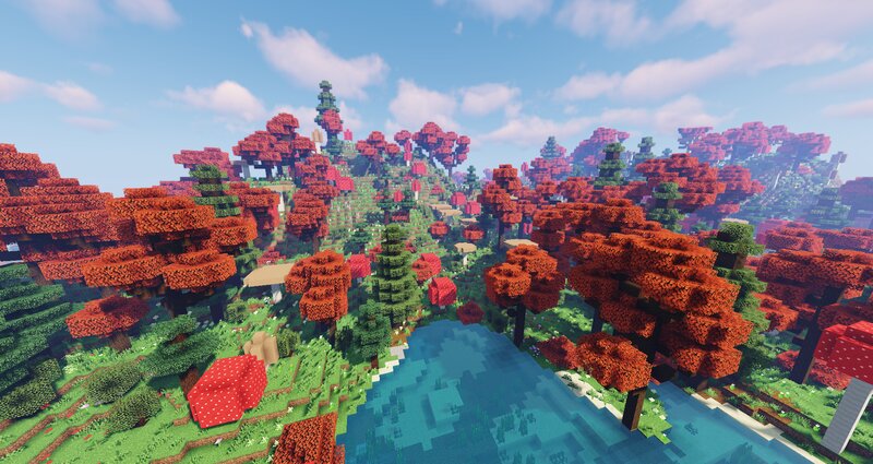 Autumn Forest in Minecraft — Green