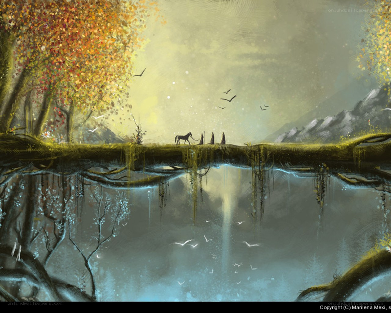 Autumn forest journey