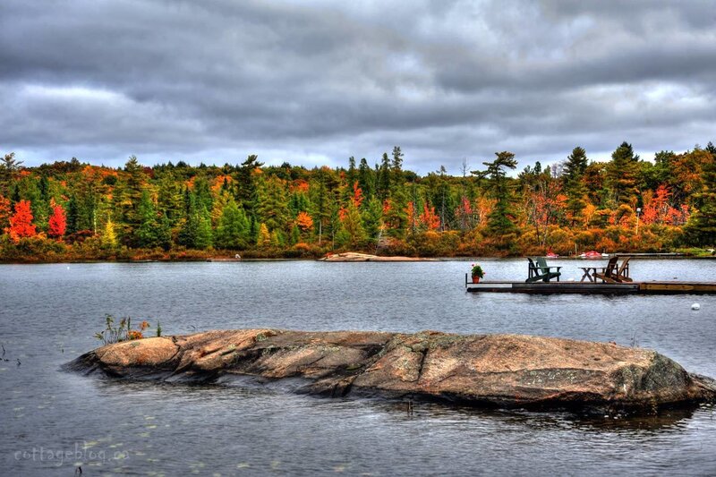 Autumn Forest Lake — Green, Serene, Photograph, Dock