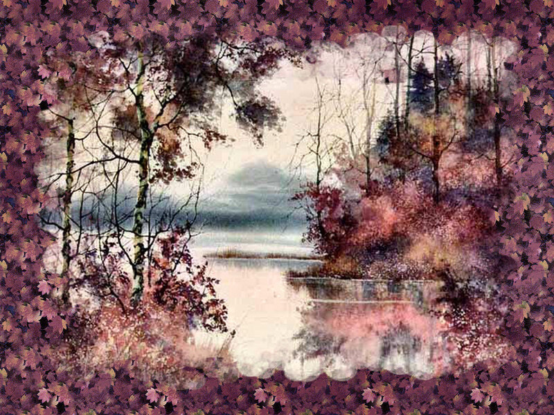 Autumn Forest Lake — Purple