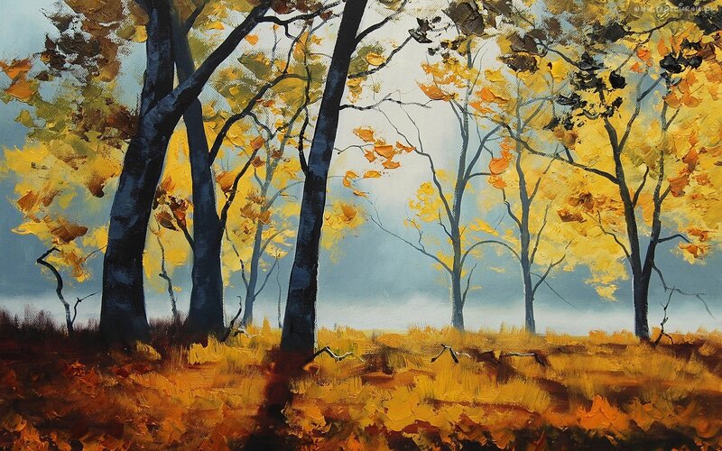 Autumn forest landscape