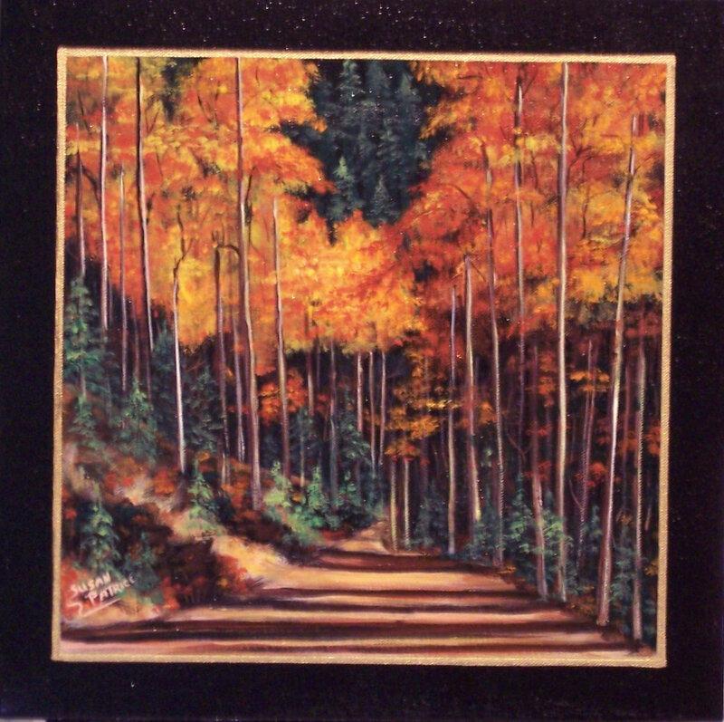 Autumn forest path
