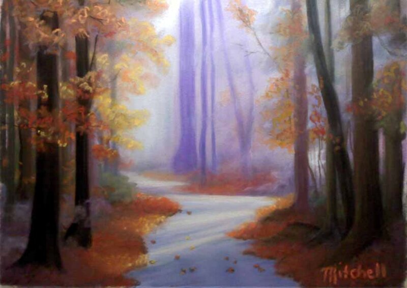 Autumn Forest Path — Purple
